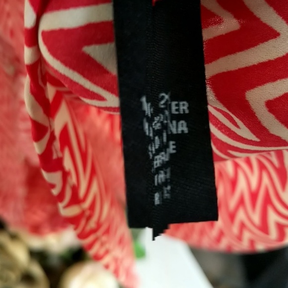 Zac and Rachel Red White Lightweight Blouse - Picture 7 of 8